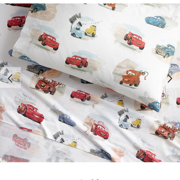 Disney and Pixar Cars Organic Toddler Bed Sheet Set - Picture 1 of 4